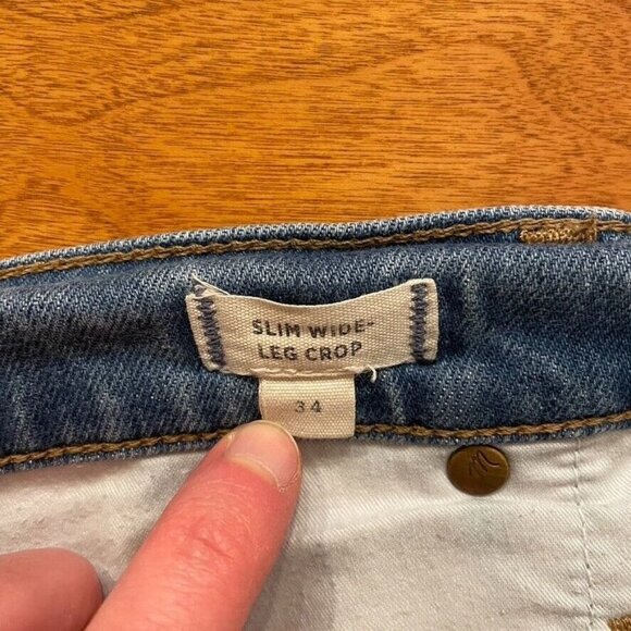 Madewell Slim Wide Leg Crop Jeans Olympia Wash - Picture 7 of 10